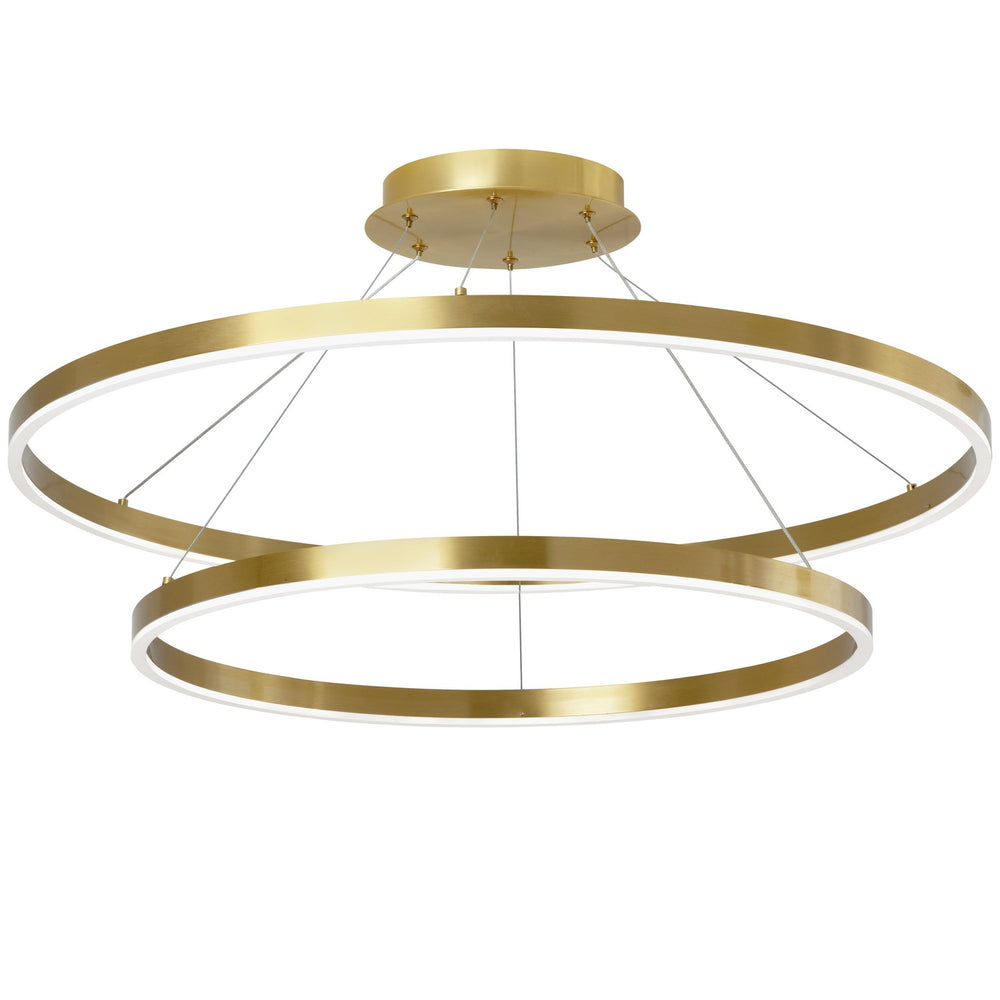 Dainolite Canada - LED Chandelier - Circulo - Aged Brass- Union Lighting Luminaires Decor