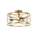 Dainolite Canada - Three Light Flush Mount - Calah - Aged Brass- Union Lighting Luminaires Decor