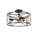 Dainolite Canada - Three Light Flush Mount - Calah - Matte Black- Union Lighting Luminaires Decor