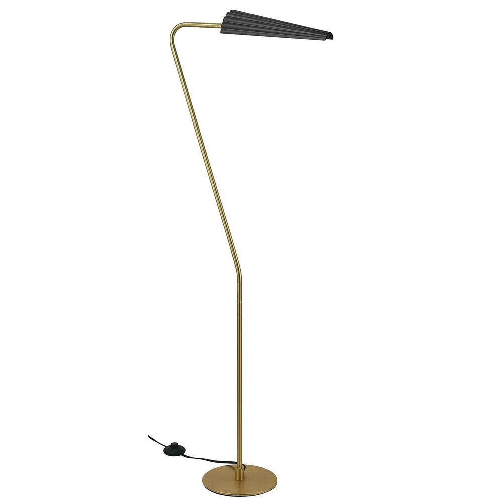 Dainolite Canada - One Light Floor Lamp - Cassie - Aged Brass- Union Lighting Luminaires Decor
