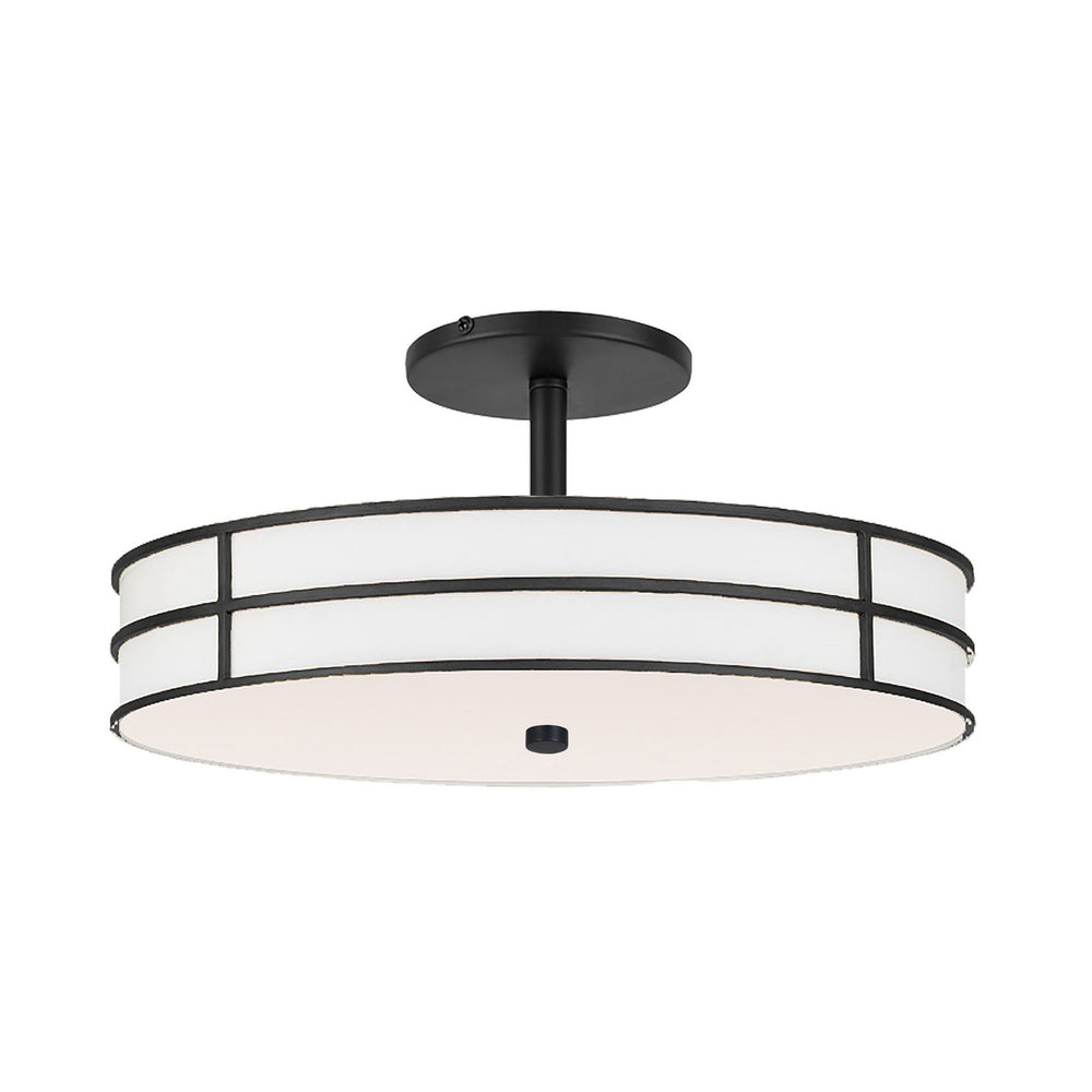 Dainolite Canada - Two Light Semi-Flush Mount - Fulvia - Matte Black- Union Lighting Luminaires Decor