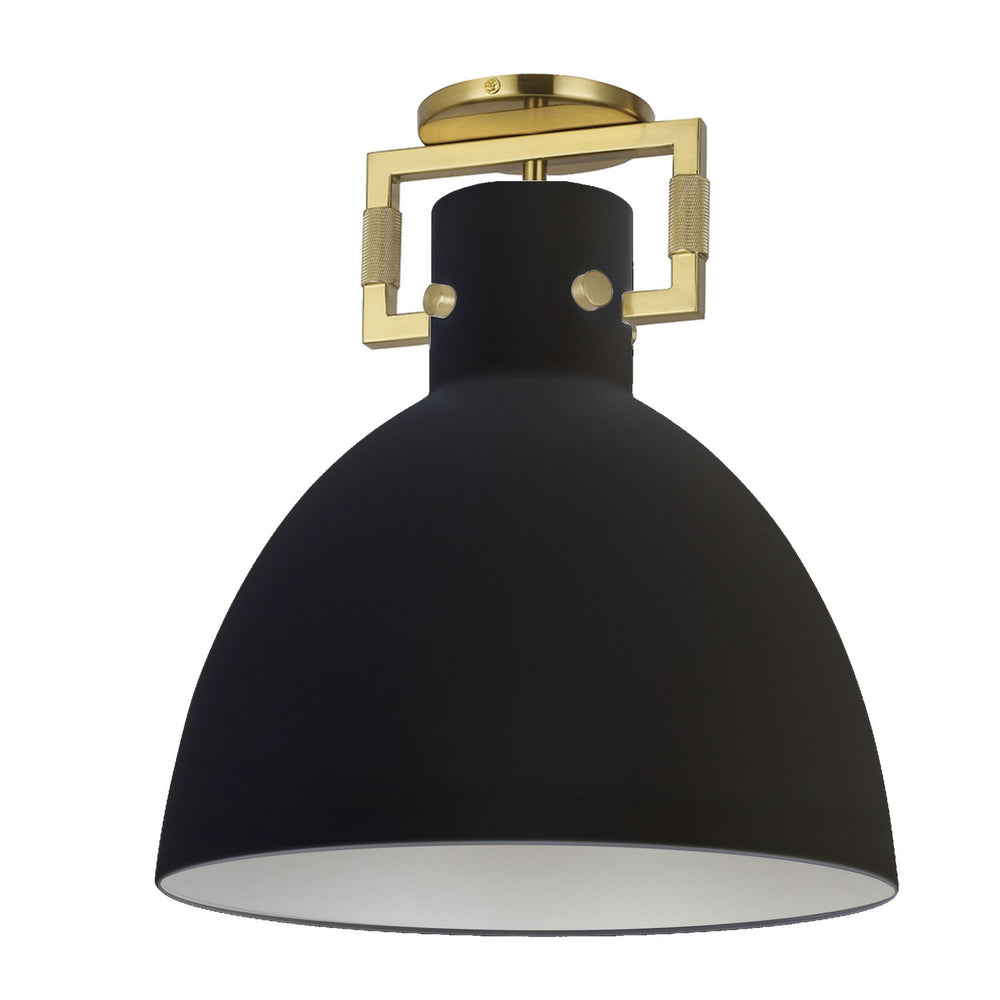 Dainolite Canada - One Light Semi Flush Mount - Liberty - Matte Black- Union Lighting Luminaires Decor