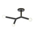 Dainolite Canada - Three Light Semi Flush Mount - Morgan - Matte Black- Union Lighting Luminaires Decor