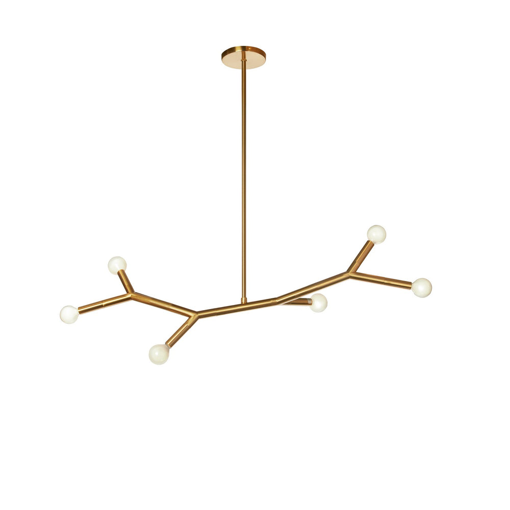 Dainolite Canada - Six Light Pendant - Morgan - Aged Brass- Union Lighting Luminaires Decor