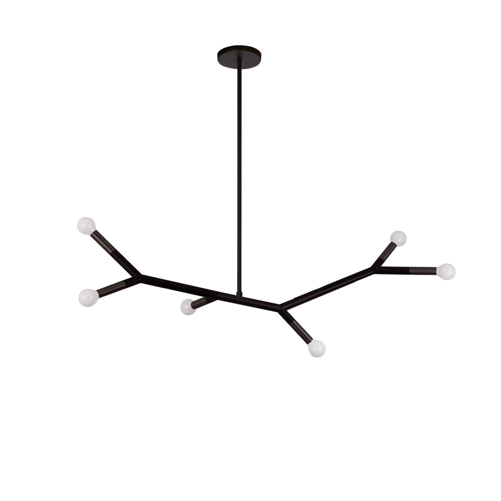 Dainolite Canada - Six Light Pendant - Morgan - Matte Black- Union Lighting Luminaires Decor