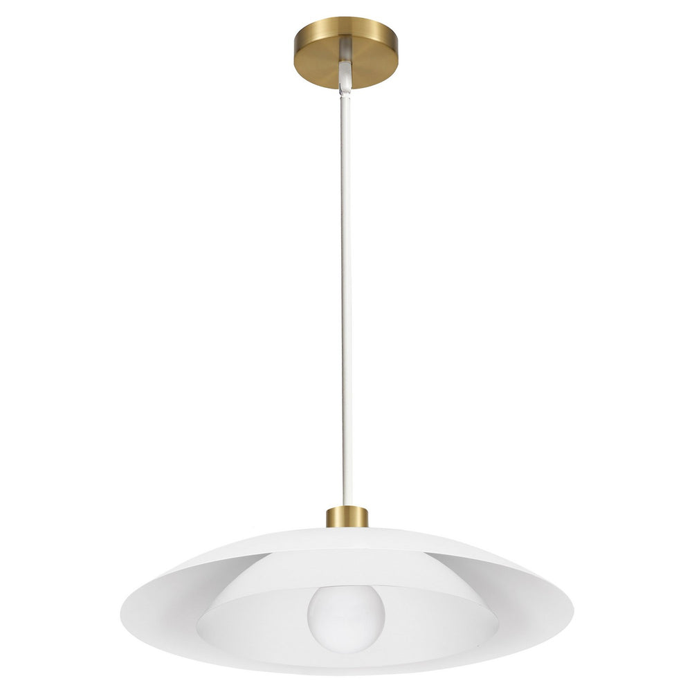 Dainolite Canada - One Light Pendant - Pima - Matte White- Union Lighting Luminaires Decor
