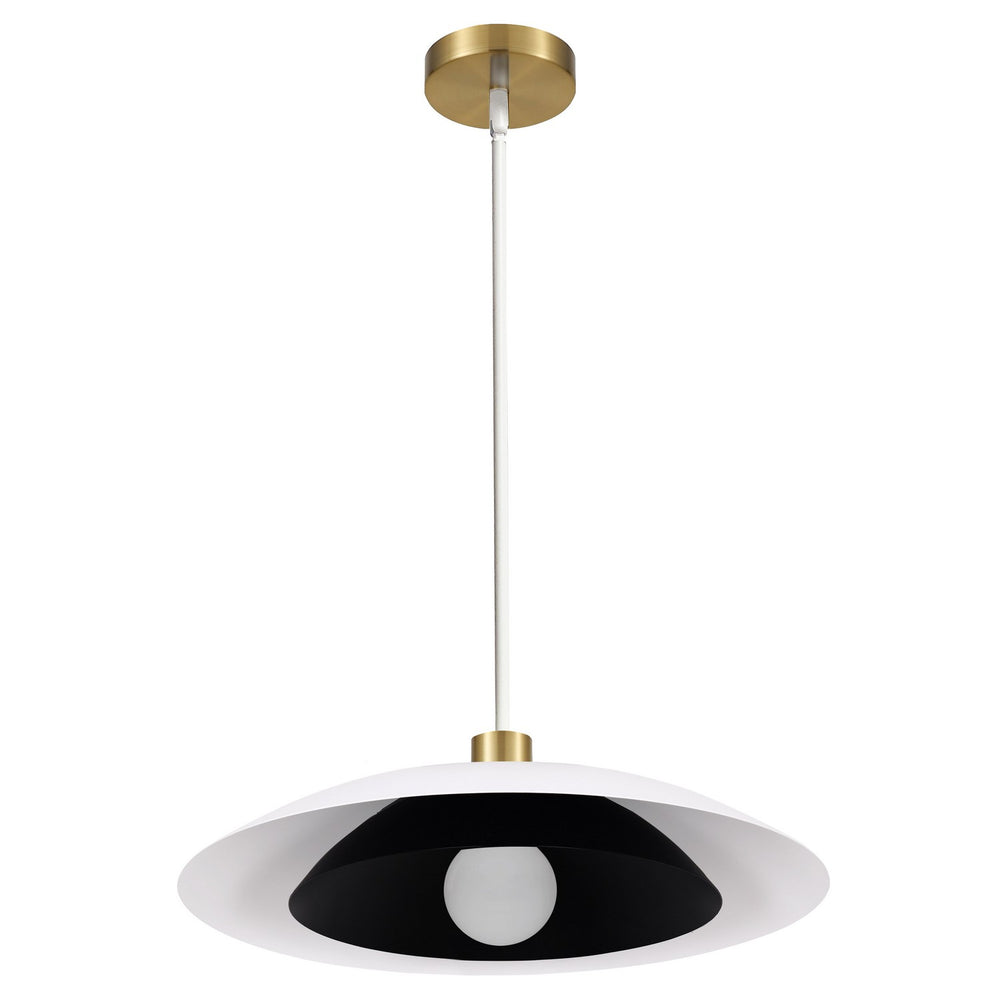 Dainolite Canada - One Light Pendant - Pima - Matte White & Matte Black- Union Lighting Luminaires Decor