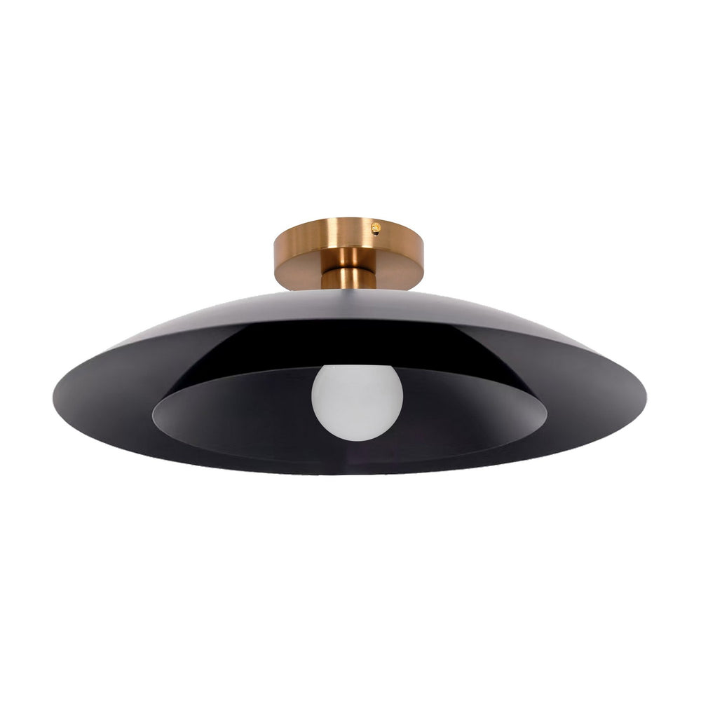 Dainolite Canada - One Light Semi-Flush Mount - Pima - Matte Black- Union Lighting Luminaires Decor