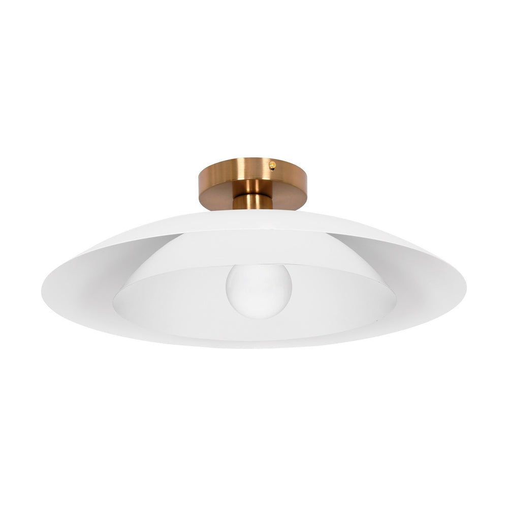 Dainolite Canada - One Light Semi-Flush Mount - Pima - Matte White- Union Lighting Luminaires Decor