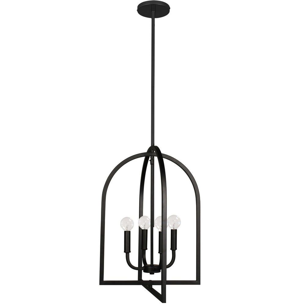 Dainolite Canada - Four Light Pendant - Pamela - Matte Black- Union Lighting Luminaires Decor