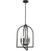 Dainolite Canada - Four Light Pendant - Pamela - Matte Black- Union Lighting Luminaires Decor