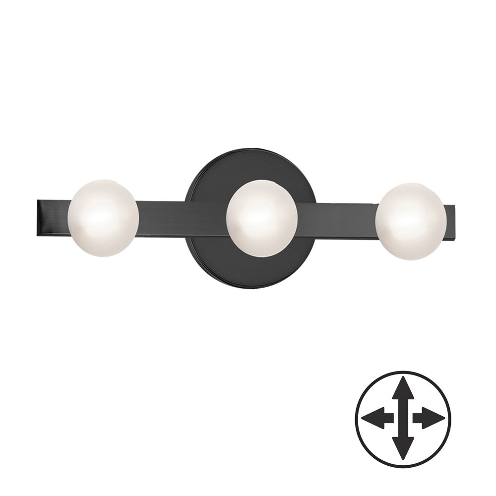 Dainolite Canada - Three Light Vanity - Raleigh - Matte Black- Union Lighting Luminaires Decor