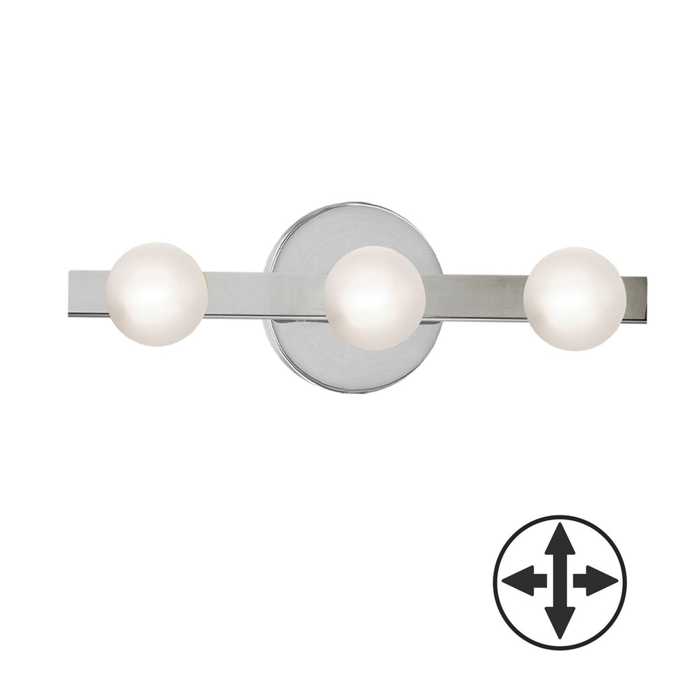 Dainolite Canada - Three Light Vanity - Raleigh - Polished Chrome- Union Lighting Luminaires Decor