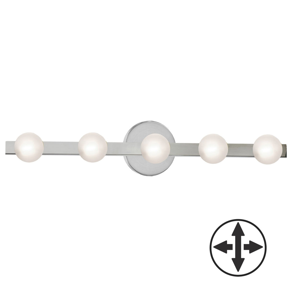 Dainolite Canada - Five Light Vanity - Raleigh - Polished Chrome- Union Lighting Luminaires Decor