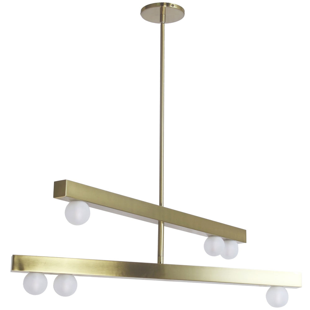 Dainolite Canada - Six Light Chandelier - Raleigh - Aged Brass- Union Lighting Luminaires Decor