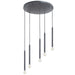 Dainolite Canada - Five Light Pendant - Sanya - Matte Black- Union Lighting Luminaires Decor