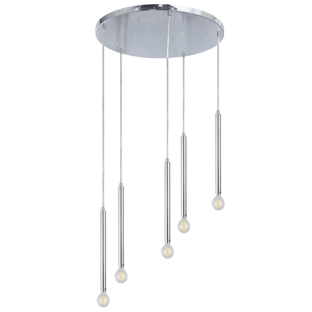 Dainolite Canada - Five Light Pendant - Sanya - Polished Chrome- Union Lighting Luminaires Decor