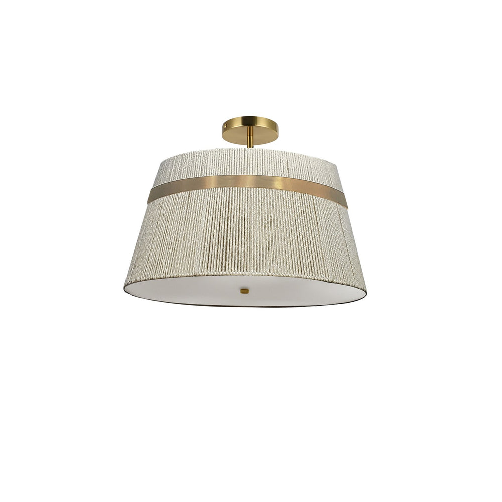 Dainolite Canada - Three Light Semi Flush Mount - Sylvie - White- Union Lighting Luminaires Decor