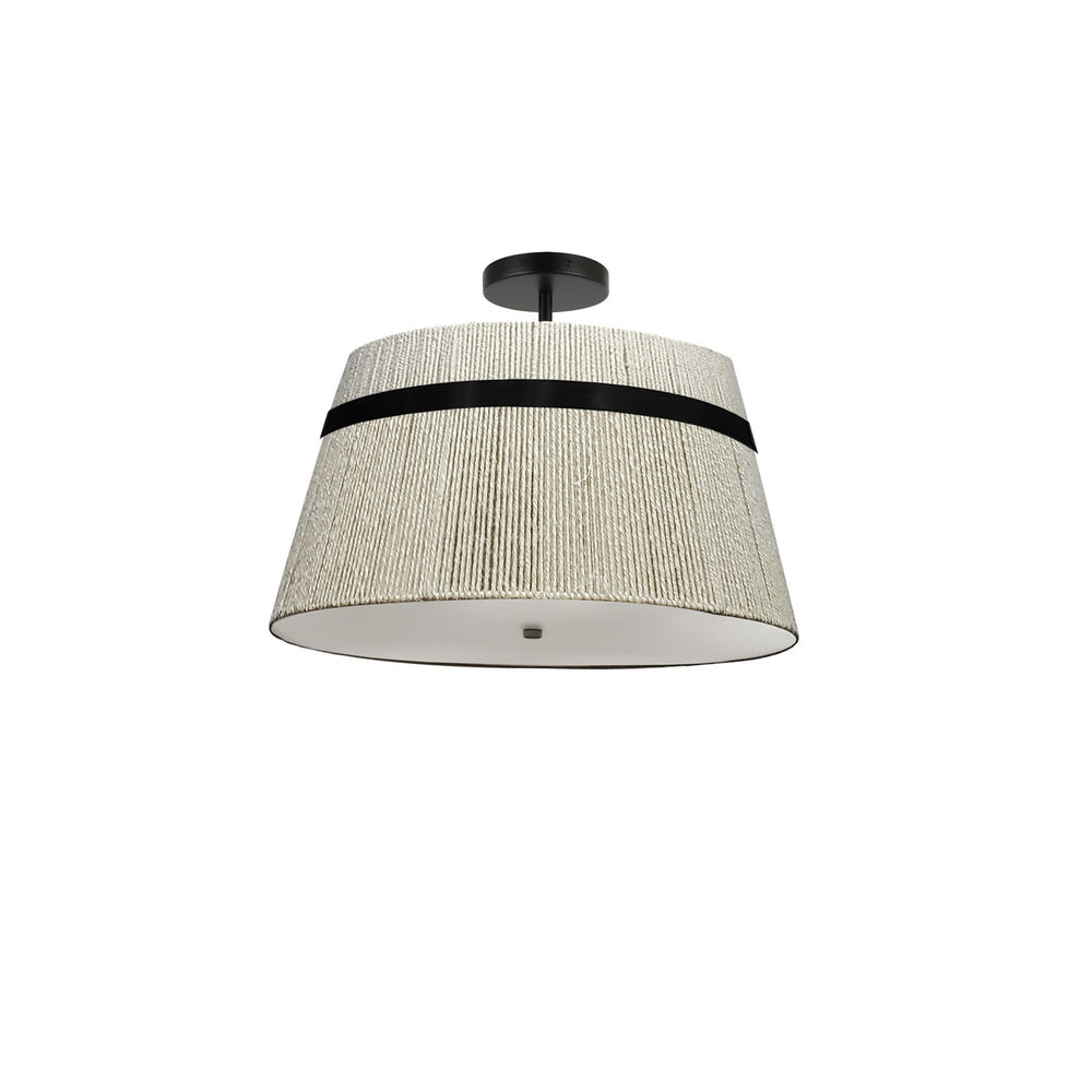 Dainolite Canada - Three Light Semi Flush Mount - Sylvie - White- Union Lighting Luminaires Decor