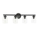 Dainolite Canada - Four Light Vanity - Vienna - Matte Black- Union Lighting Luminaires Decor