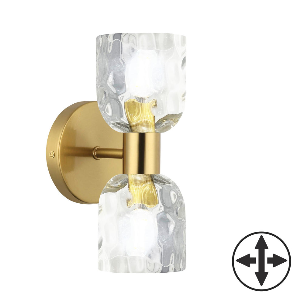 Dainolite Canada - Two Light Wall Sconce - Vallora - Aged Brass- Union Lighting Luminaires Decor