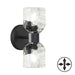 Dainolite Canada - Two Light Wall Sconce - Vallora - Matte Black- Union Lighting Luminaires Decor