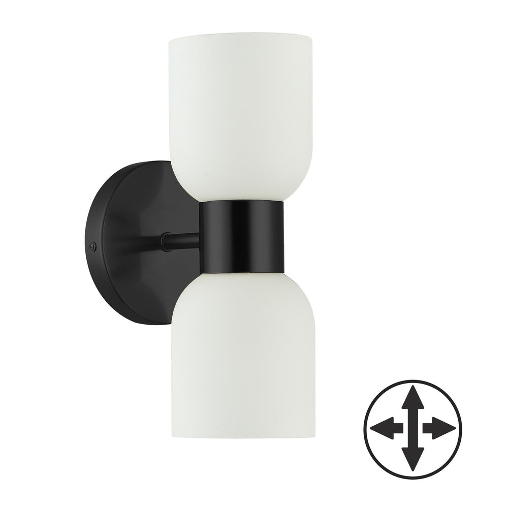 Dainolite Canada - Two Light Wall Sconce - Vonda - Matte Black- Union Lighting Luminaires Decor
