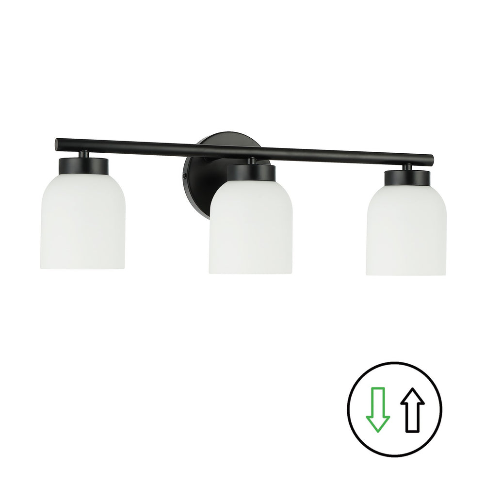Dainolite Canada - Three Light Vanity - Vonda - Matte Black- Union Lighting Luminaires Decor