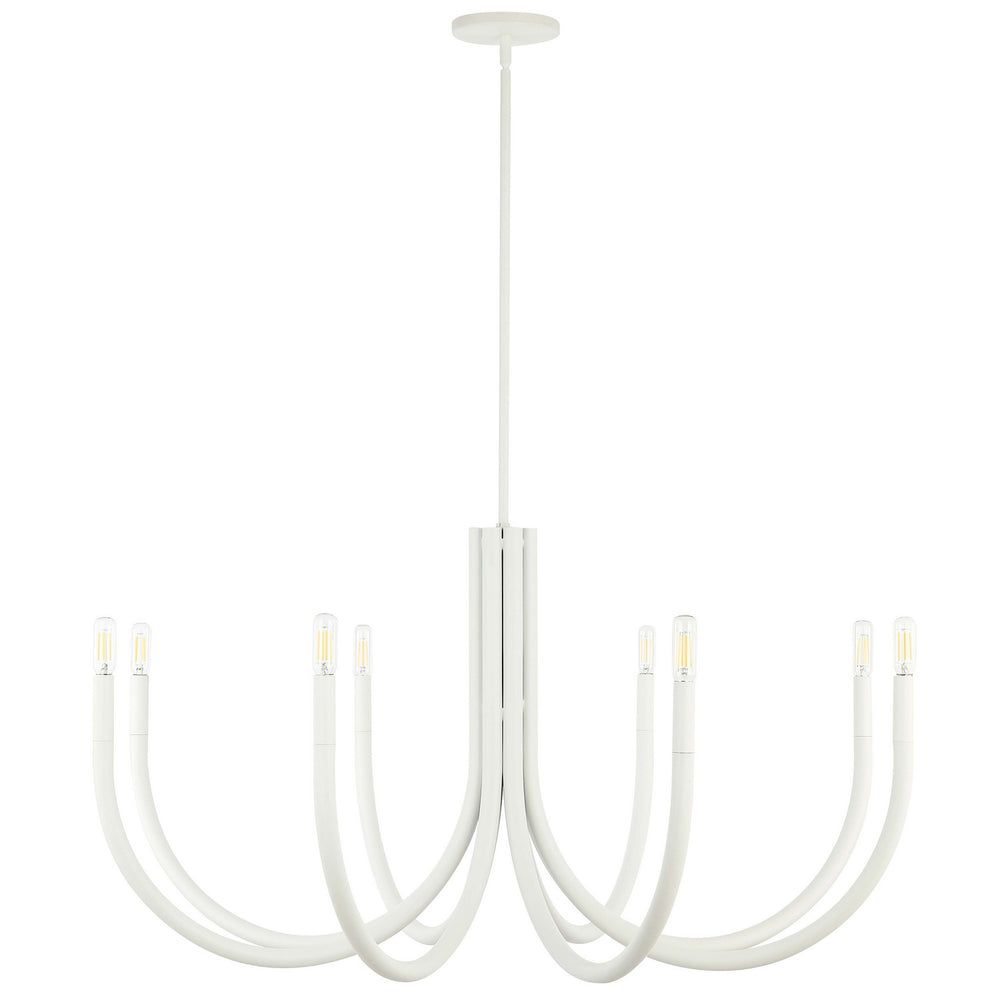 Dainolite Canada - Eight Light Chandelier - Wand - Sandy White- Union Lighting Luminaires Decor