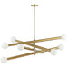 Dainolite Canada - Eight Light Pendant - Wand - Aged Brass- Union Lighting Luminaires Decor