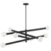 Dainolite Canada - Eight Light Pendant - Wand - Matte Black- Union Lighting Luminaires Decor