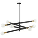 Dainolite Canada - Eight Light Pendant - Wand - Matte Black- Union Lighting Luminaires Decor