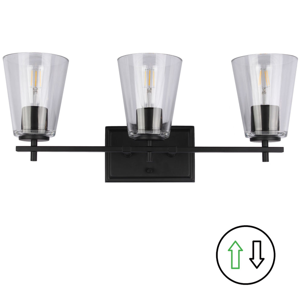 Dainolite Canada - Three Light Vanity - Wenda - Clear- Union Lighting Luminaires Decor