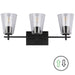 Dainolite Canada - Three Light Vanity - Wenda - Clear- Union Lighting Luminaires Decor