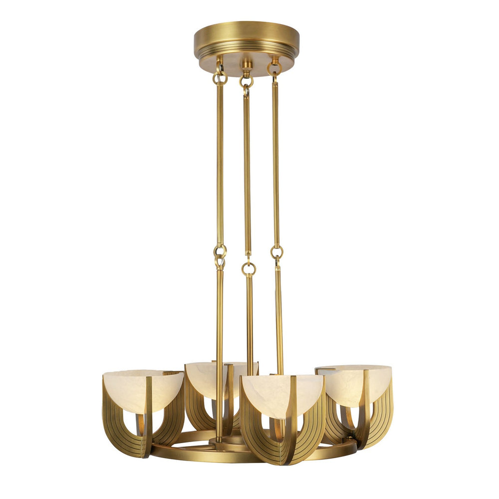 Alora Canada - LED Chandelier - Colette - Vintage Brass/Alabaster- Union Lighting Luminaires Decor