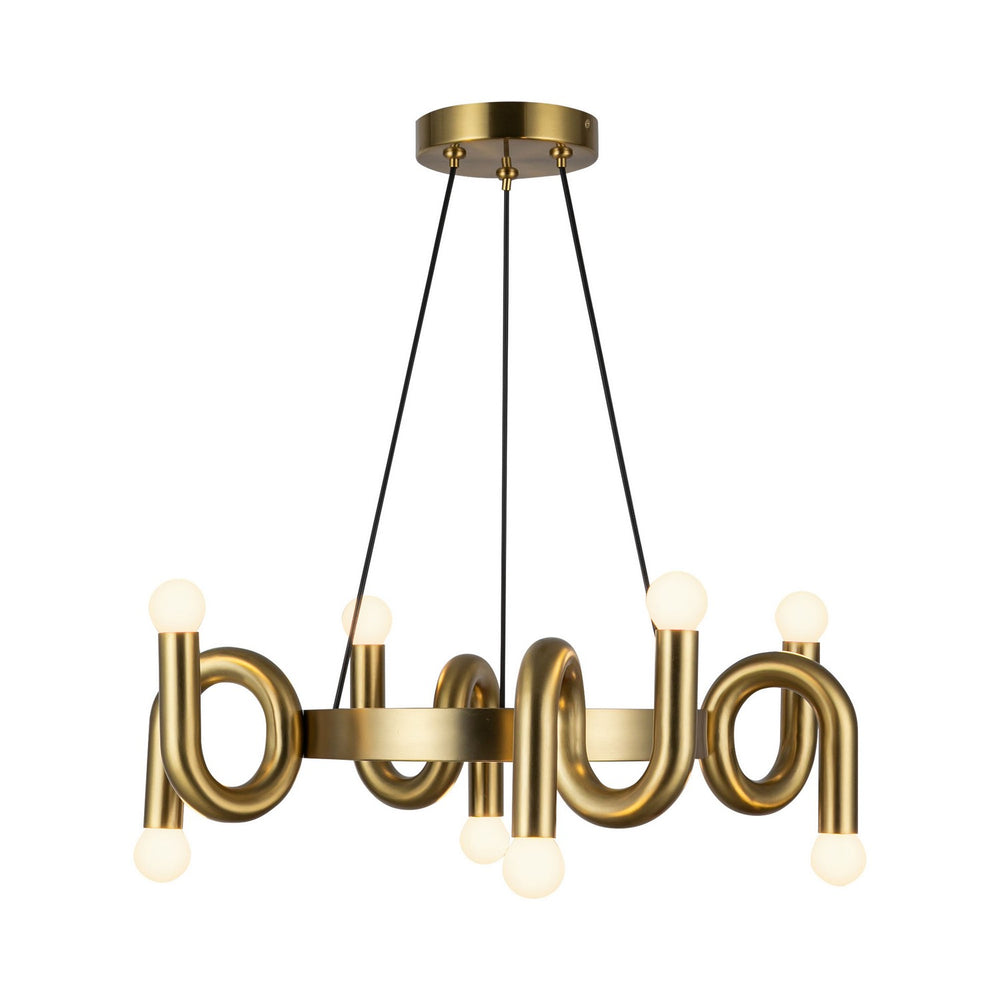 Alora Canada - Eight Light Chandelier - Sadie - Brushed Gold- Union Lighting Luminaires Decor