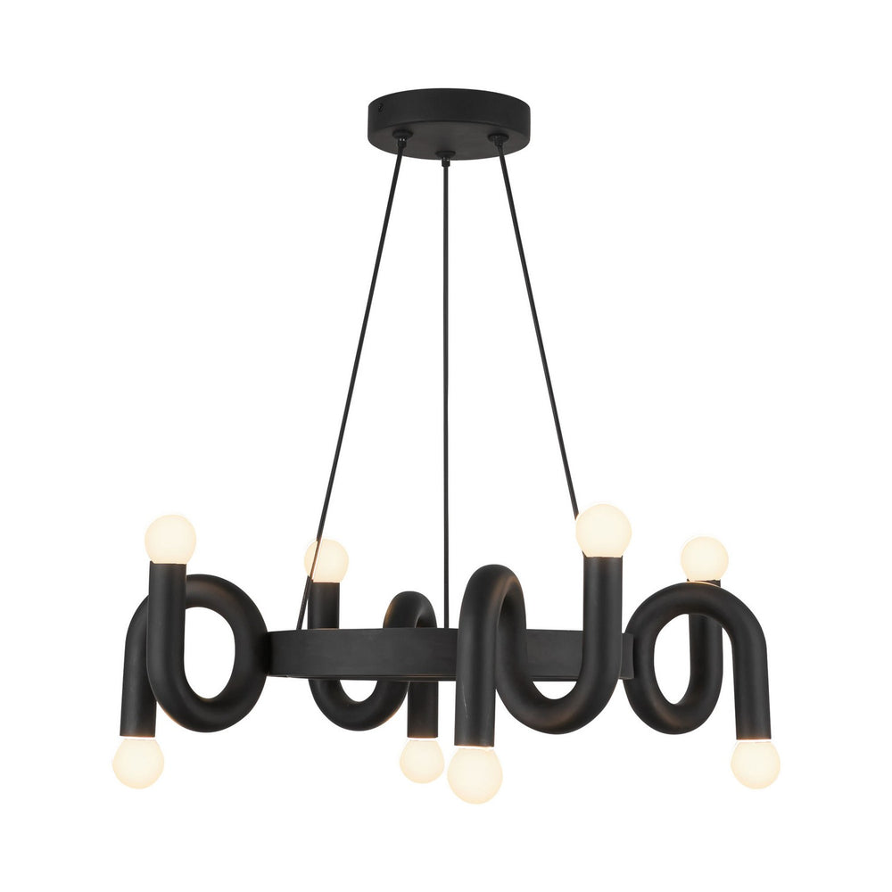 Alora Canada - Eight Light Chandelier - Sadie - Matte Black- Union Lighting Luminaires Decor