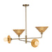 Alora Canada - Four Light Chandelier - Piper - Brushed Gold- Union Lighting Luminaires Decor