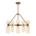 Alora Canada - Ten Light Chandelier - Nelly - Brushed Gold/Glossy Ribbed Opal Glass- Union Lighting Luminaires Decor