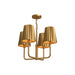 Alora Canada - Four Light Chandelier - Plisse - Aged Gold- Union Lighting Luminaires Decor