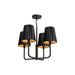 Alora Canada - Four Light Chandelier - Plisse - Matte Black- Union Lighting Luminaires Decor