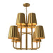 Alora Canada - Eight Light Chandelier - Plisse - Aged Gold- Union Lighting Luminaires Decor