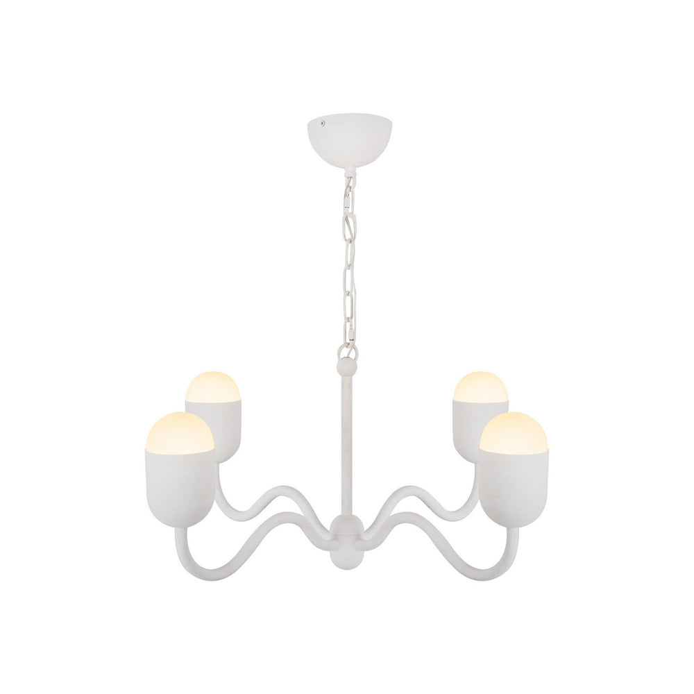 Alora Canada - Four Light Chandelier - Effie - Antique White/Opal Glass- Union Lighting Luminaires Decor