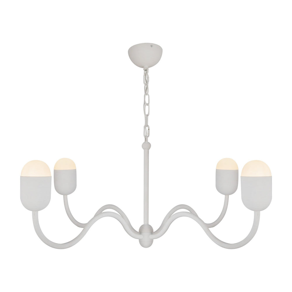 Alora Canada - Four Light Chandelier - Effie - Antique White/Opal Glass- Union Lighting Luminaires Decor