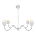 Alora Canada - Four Light Chandelier - Effie - Antique White/Opal Glass- Union Lighting Luminaires Decor