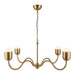 Alora Canada - Four Light Chandelier - Effie - Brushed Gold/Opal Glass- Union Lighting Luminaires Decor