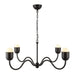 Alora Canada - Four Light Chandelier - Effie - Matte Black/Opal Glass- Union Lighting Luminaires Decor