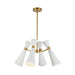 Alora Canada - Four Light Chandelier - Blake - White/Aged Gold- Union Lighting Luminaires Decor