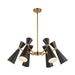 Alora Canada - Six Light Chandelier - Blake - Matte Black/Aged Gold- Union Lighting Luminaires Decor