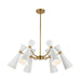 Alora Canada - Six Light Chandelier - Blake - White/Aged Gold- Union Lighting Luminaires Decor